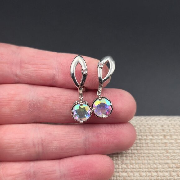 Jewelry - Sterling Silver Mystic Topaz Colorful Gemstone Earrings A6156